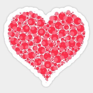 Heart from Circles Sticker